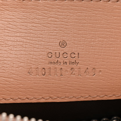 Gucci Shangai Calfskin Blooms Print Chain Pouch Pink Apricot Multicolor 6 of 10
