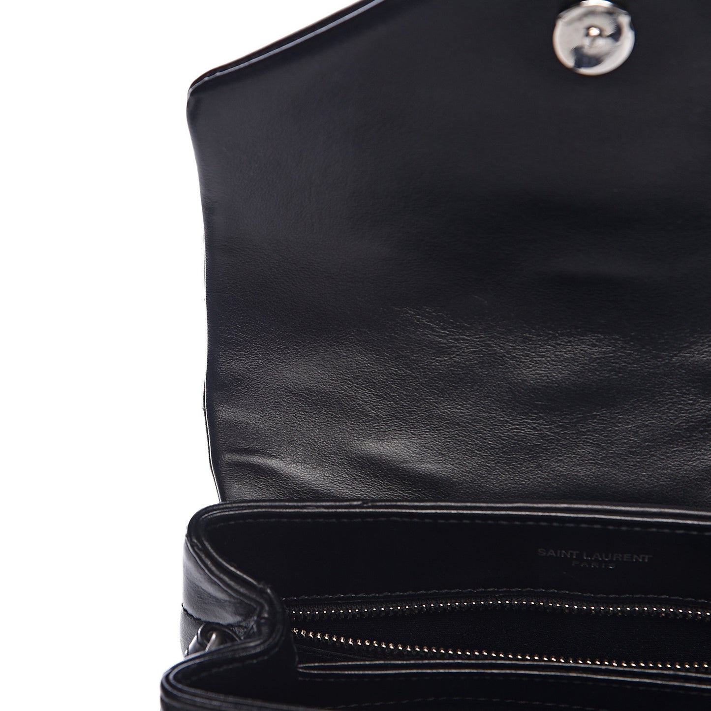 Calfskin Y Quilted Monogram Toy Loulou Crossbody Bag Black