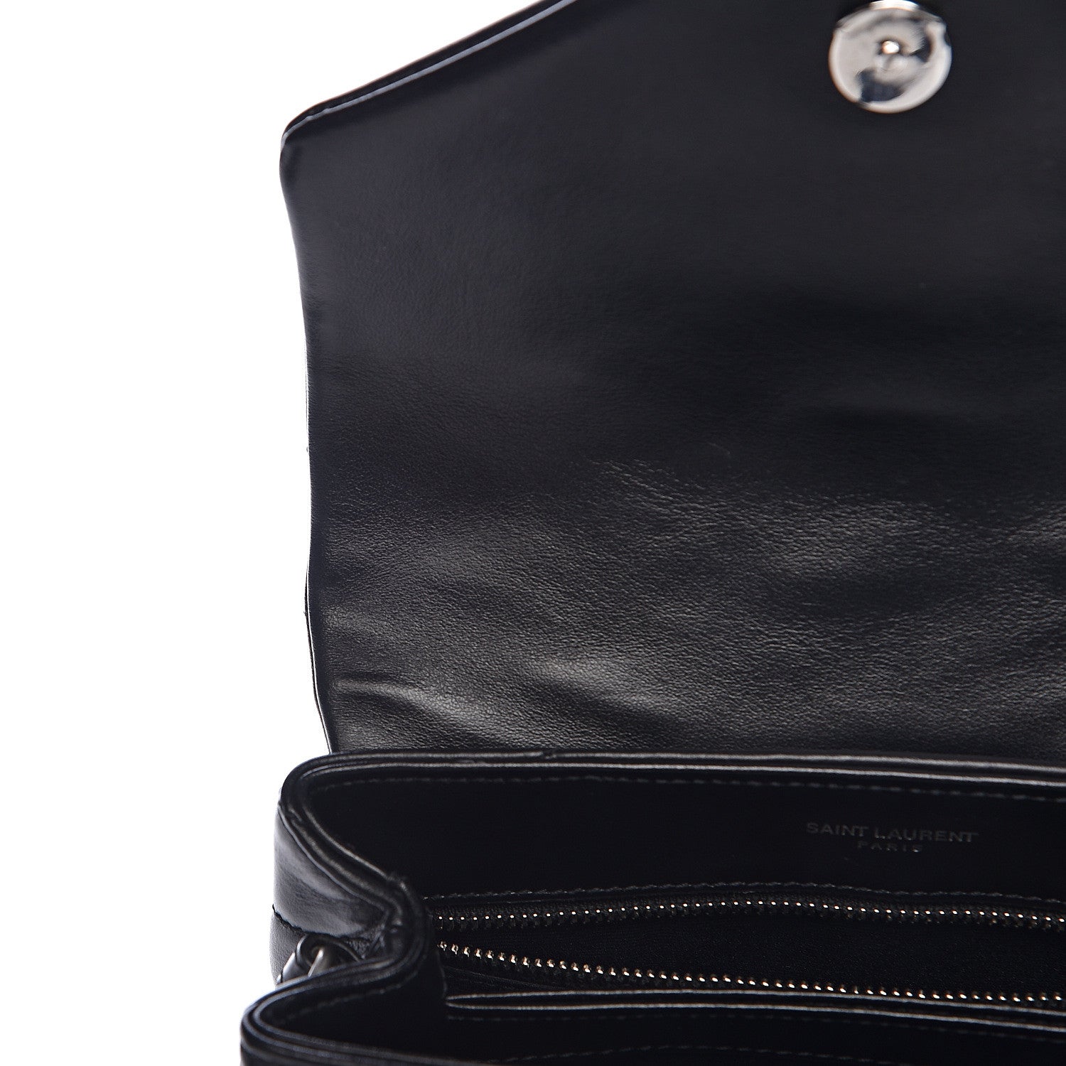 Saint Laurent Calfskin Y Quilted Monogram Toy Loulou Crossbody Bag Black 6 of 13