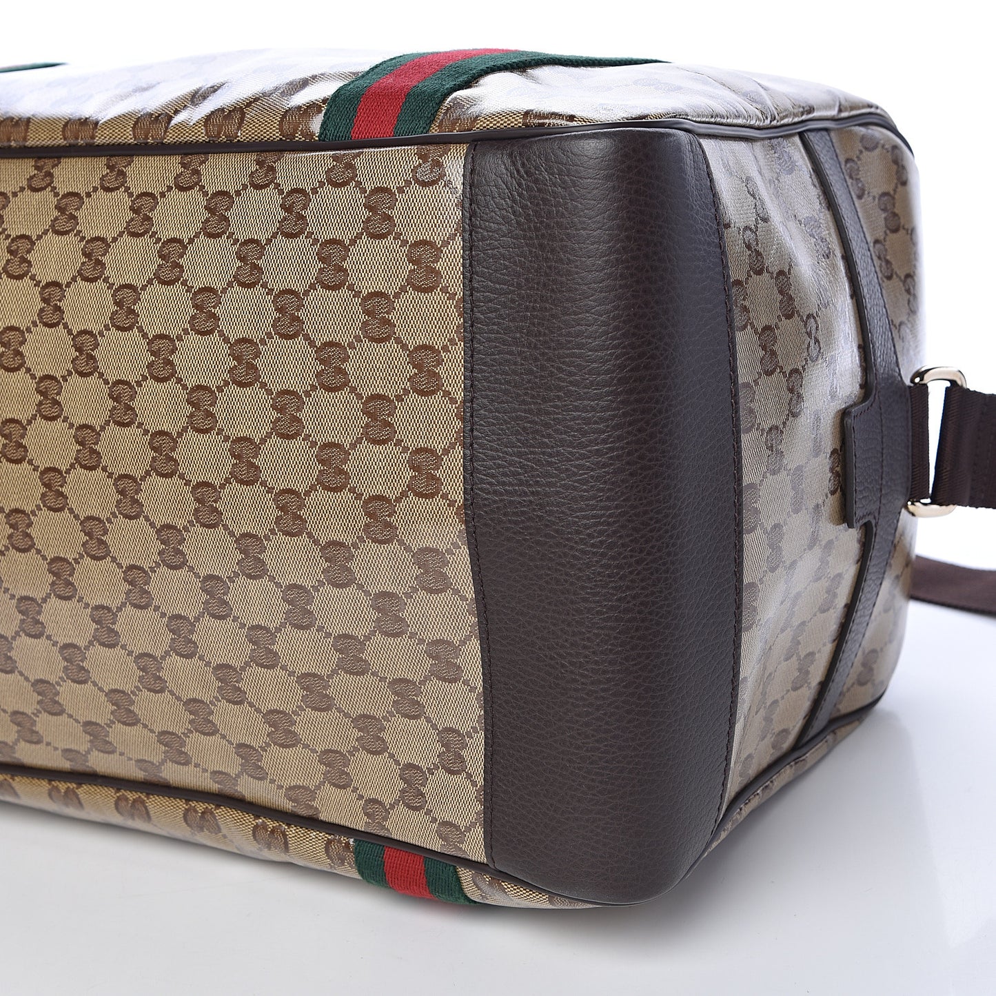 Crystal Monogram Web Large Carry On Duffle Bag Brown