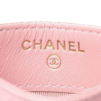 Chanel Iridescent Caviar Quilted Card Holder Rose Pink 6 of 9