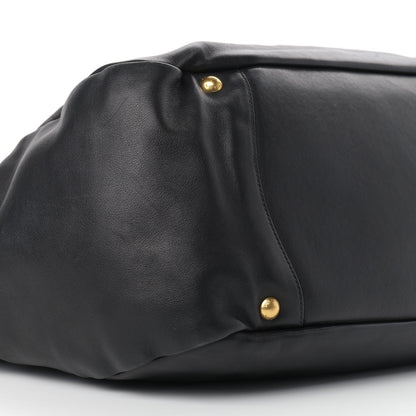 Prada Soft Calf Chain Tote Black 5 of 14