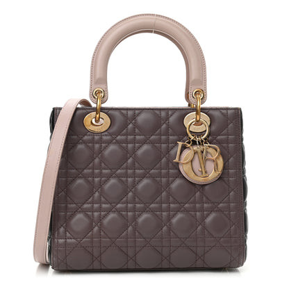 Christian Dior Lambskin Cannage Medium Tri-Color Lady Dior Brown 1 of 13