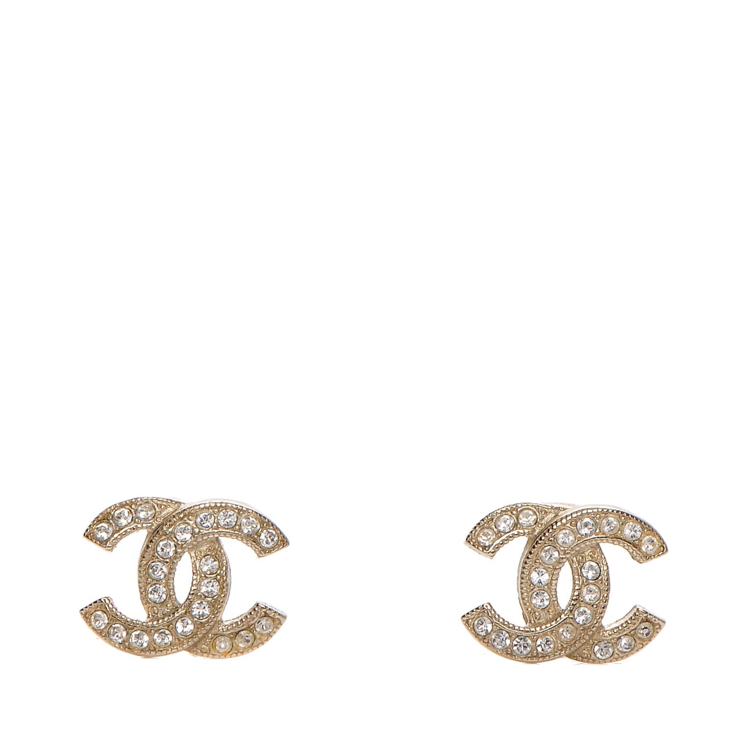 Crystal CC Earrings Gold