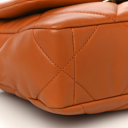 Chanel Lambskin Quilted Medium Chanel 19 Flap Light Brown 9 of 11