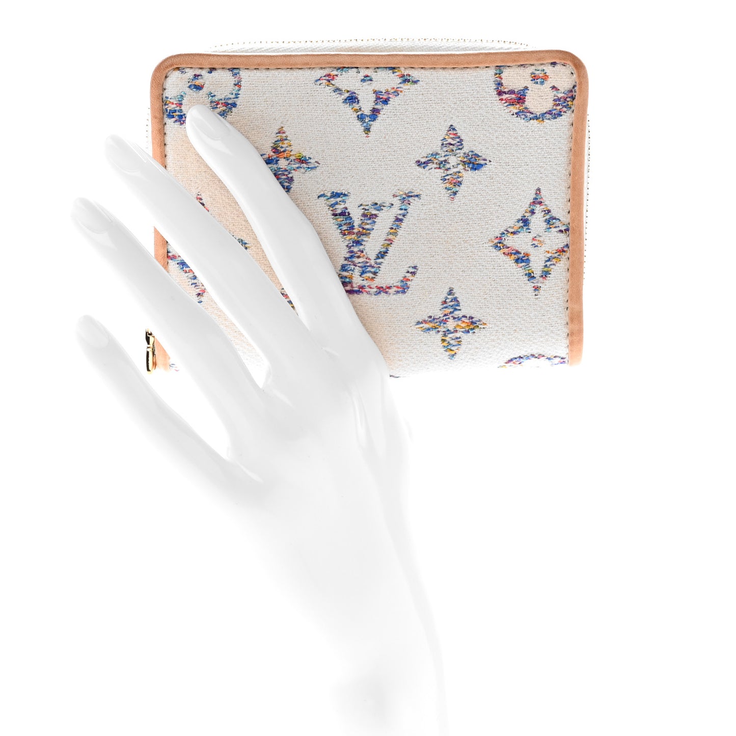 Monogram Jacquard Lou Wallet White