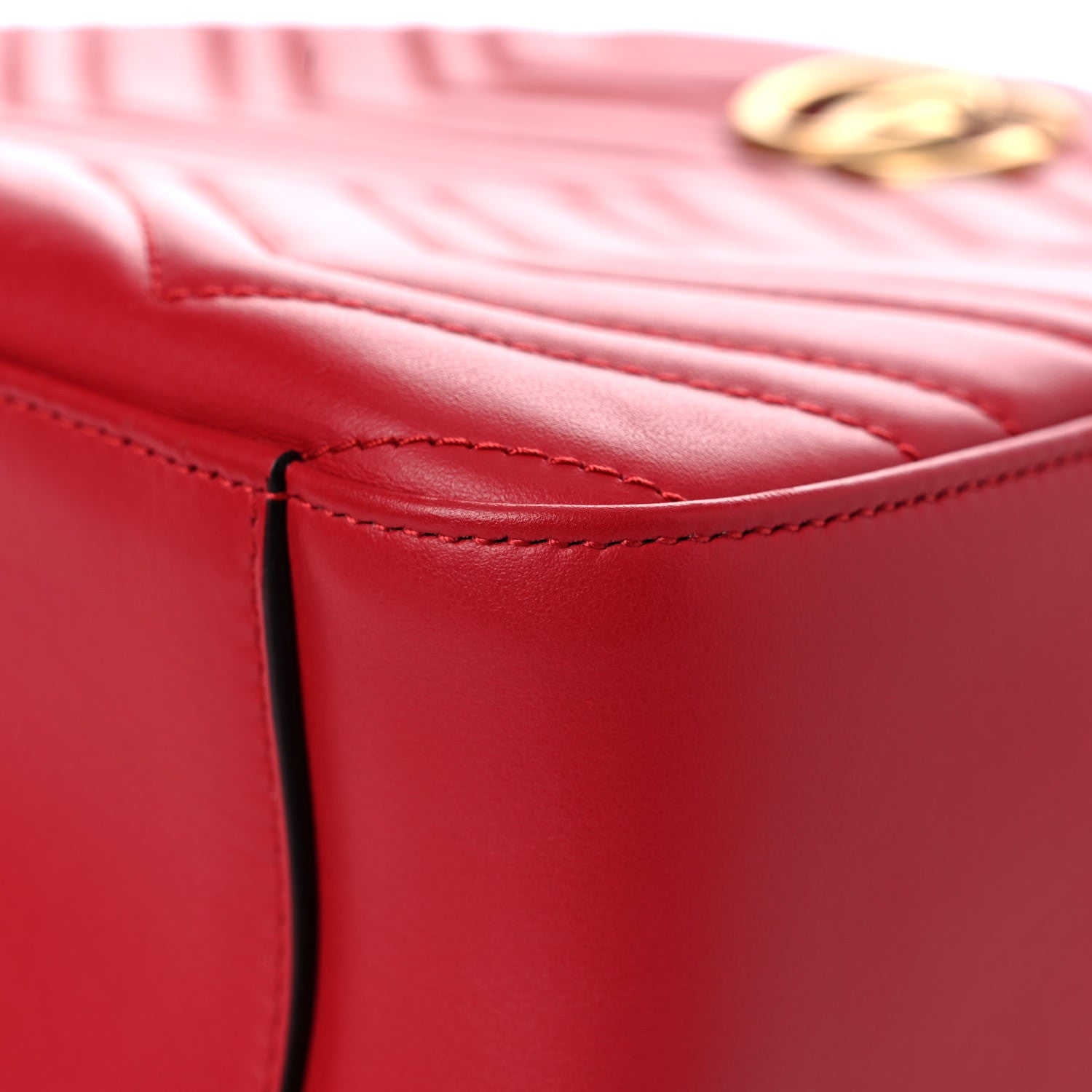 Gucci Calfskin Matelasse GG Marmont Dome Backpack Hibiscus Red 10 of 15