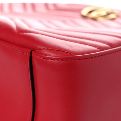 Gucci Calfskin Matelasse GG Marmont Dome Backpack Hibiscus Red 10 of 15