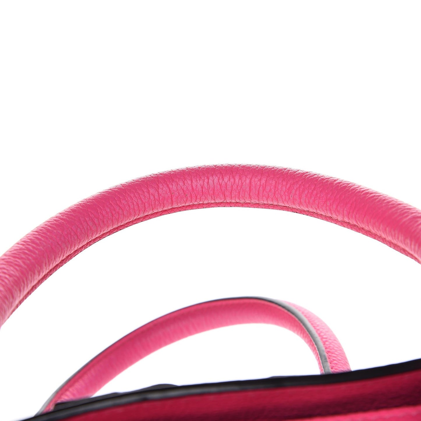 Drummed Calfskin Mini Luggage Fluo Pink