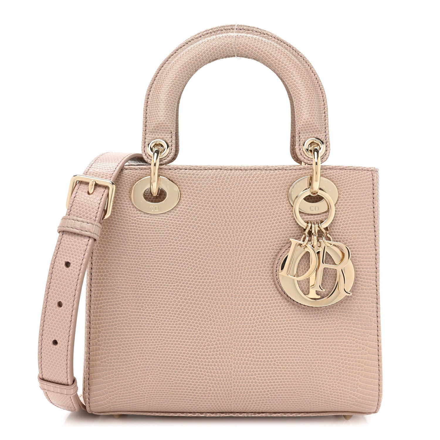 Christian Dior Lizard Small Lady Dior Beige 1 of 10