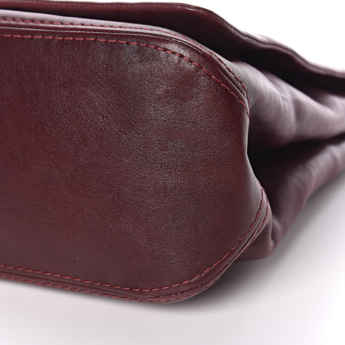 Calfskin 31 Rue Cambon Flap Shoulder Bag Burgundy