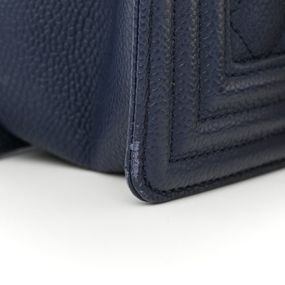 Chanel Caviar Quilted Medium Boy Flap Navy 12 of 15