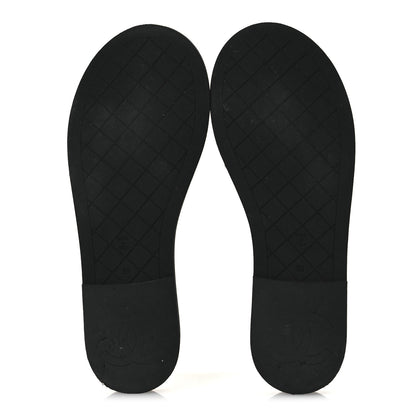 Chanel Lambskin Quilted Textured CC Mules Sandals 39 Black 7 of 11