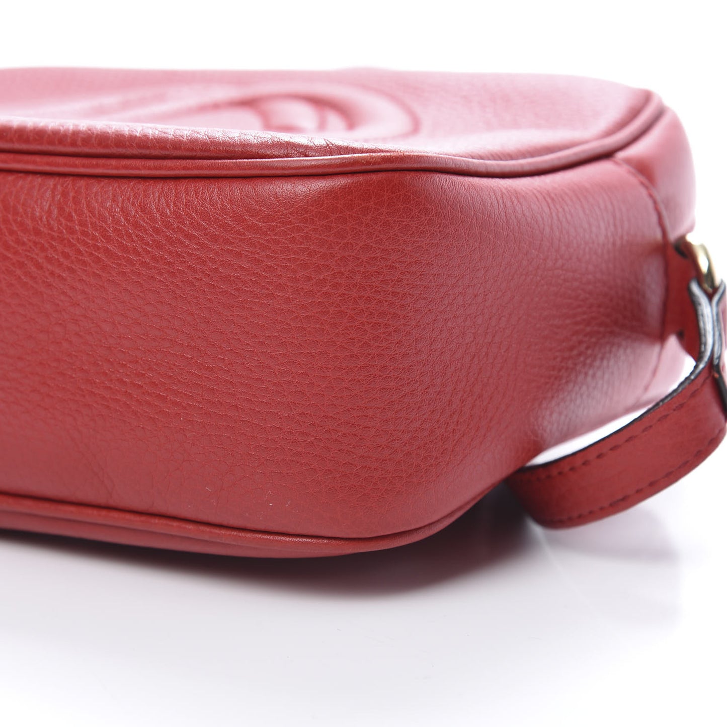 Pebbled Calfskin Small Soho Disco Bag Tabasco Red