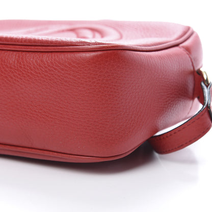 Gucci Pebbled Calfskin Small Soho Disco Bag Tabasco Red 10 of 13