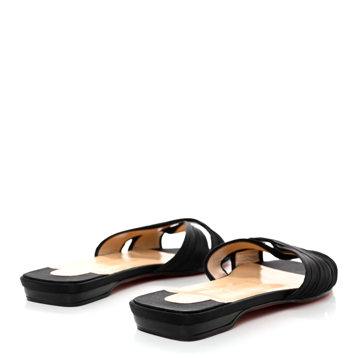 Crepe Satin Nicol Is Back Sandals 39.5 Black