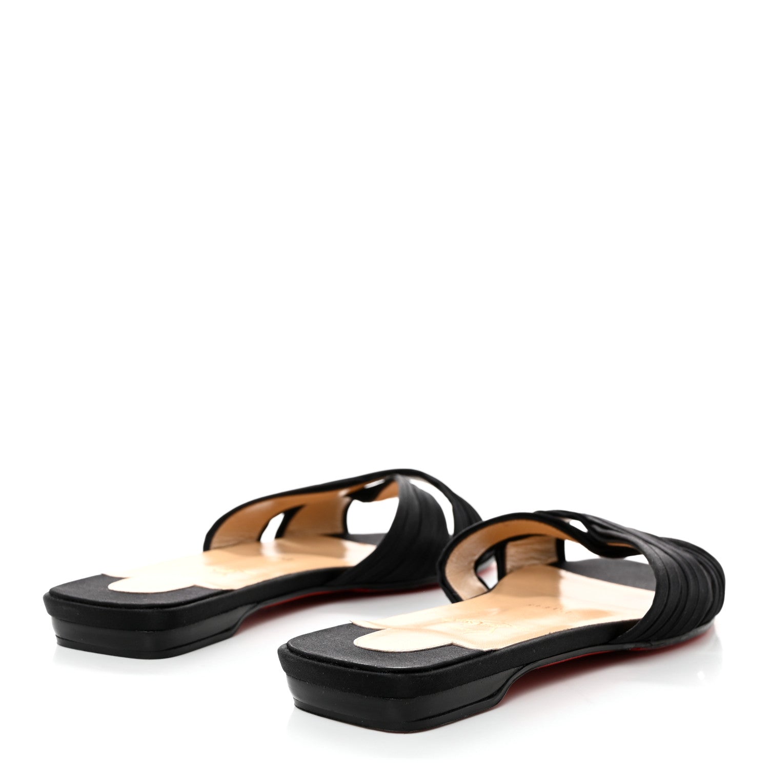 Christian Louboutin Crepe Satin Nicol Is Back Sandals 39.5 Black 4 of 7