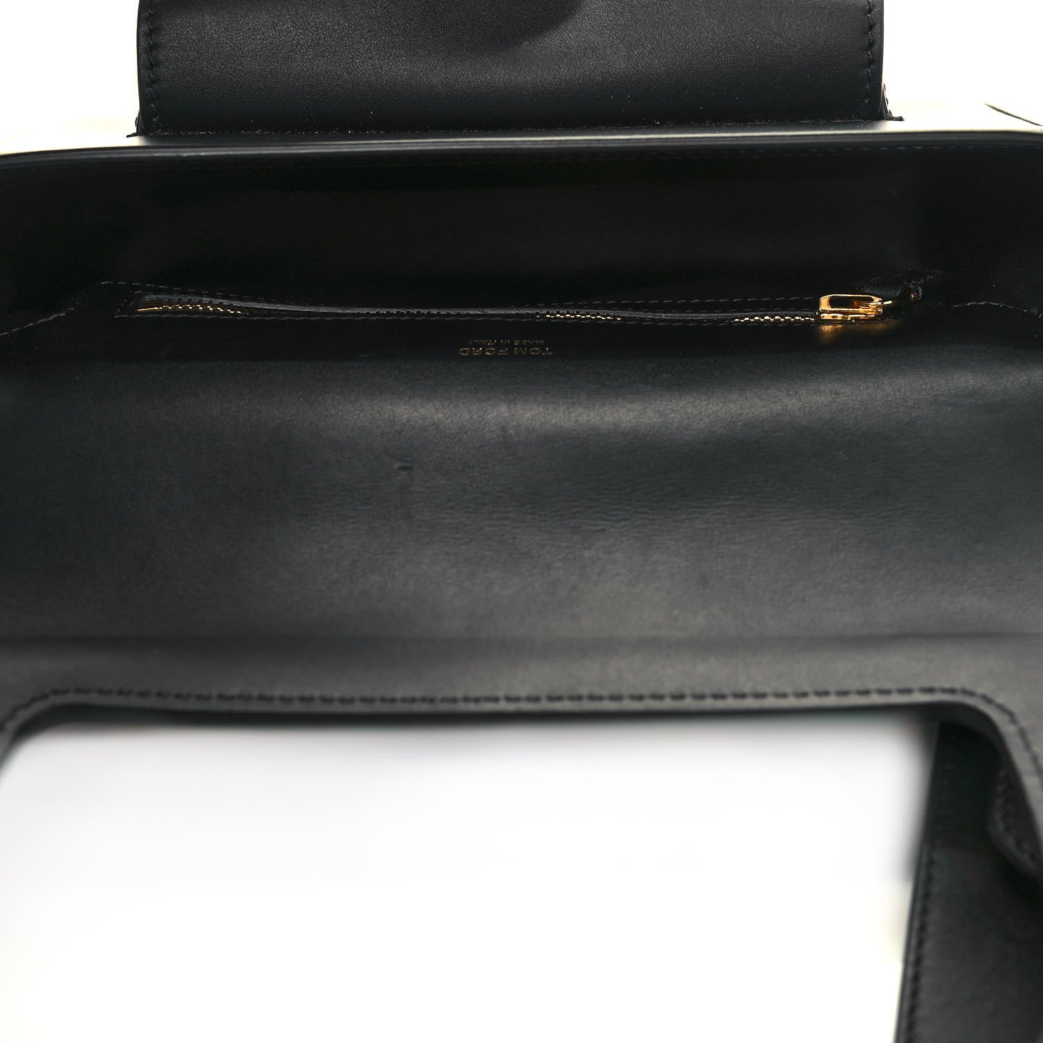 Tom Ford Calfskin Hollywood T Twist Shoulder Bag Black 5 of 12