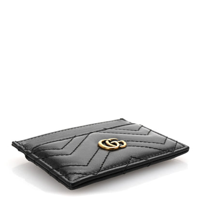 Gucci Calfskin Matelasse GG Marmont Card Holder Black 4 of 6