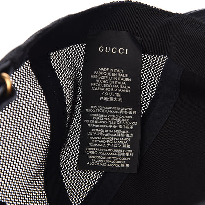 Gucci Grained Calfskin Logo Baseball Hat L Black 6 of 6