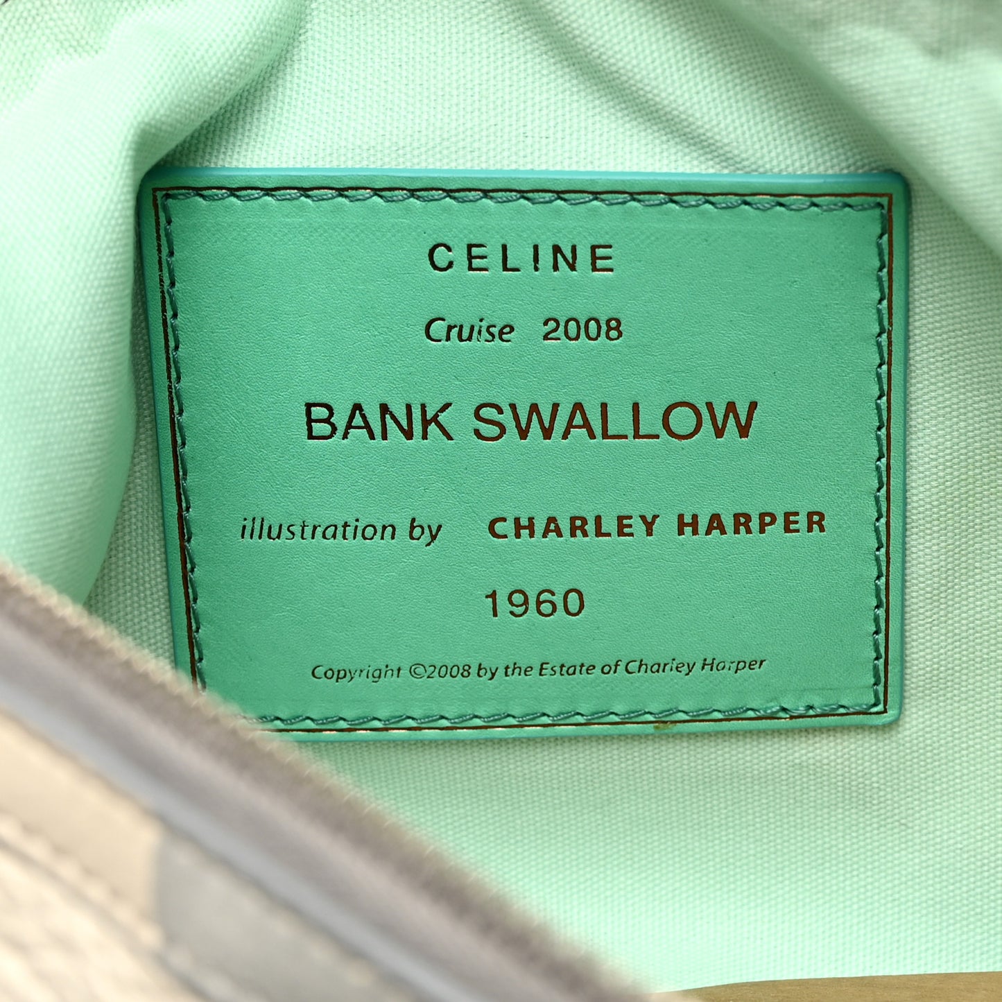 Grained Calfskin Bank Swallow Clutch Multicolor