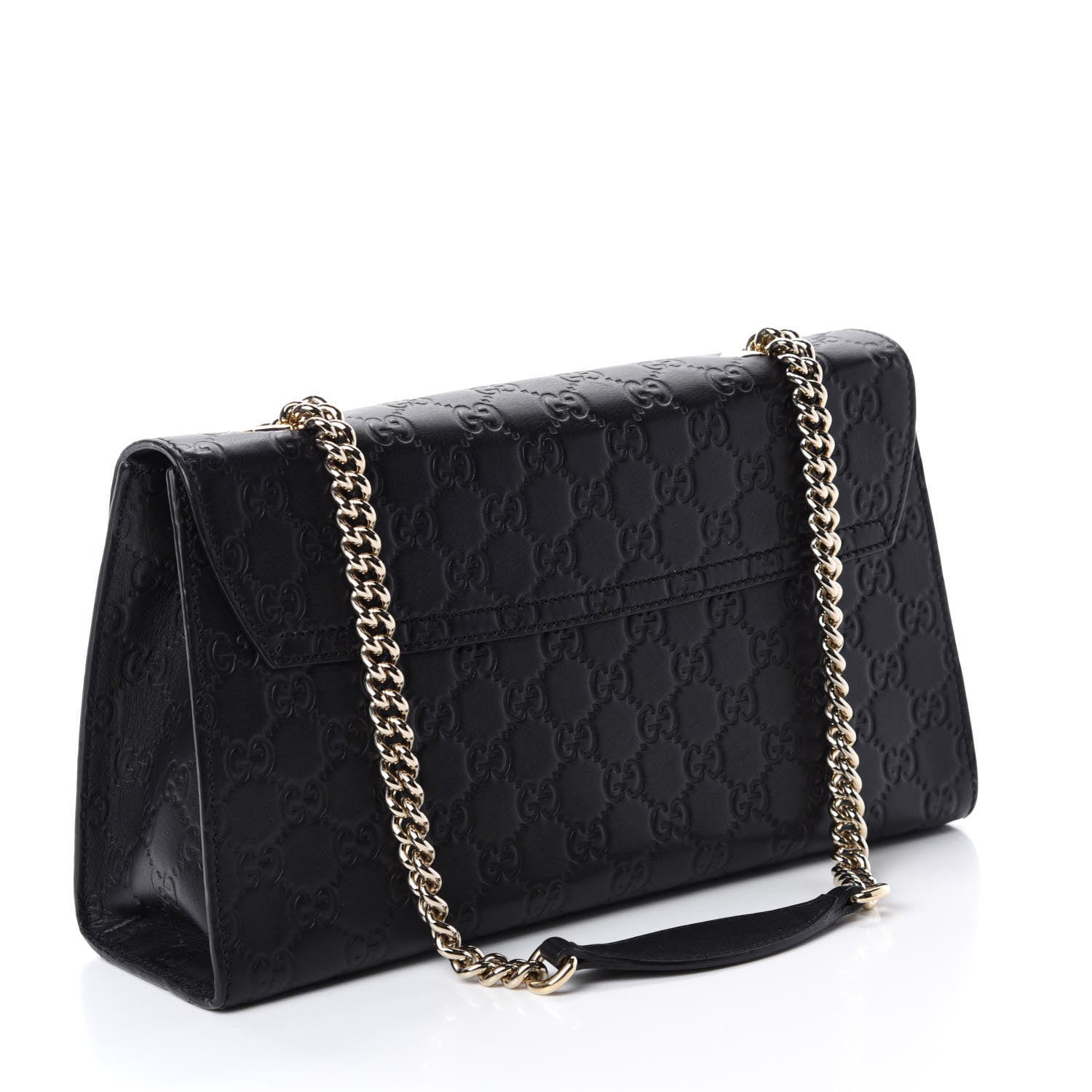 Gucci Guccissima Medium Emily Chain Shoulder Bag Black 3 of 10