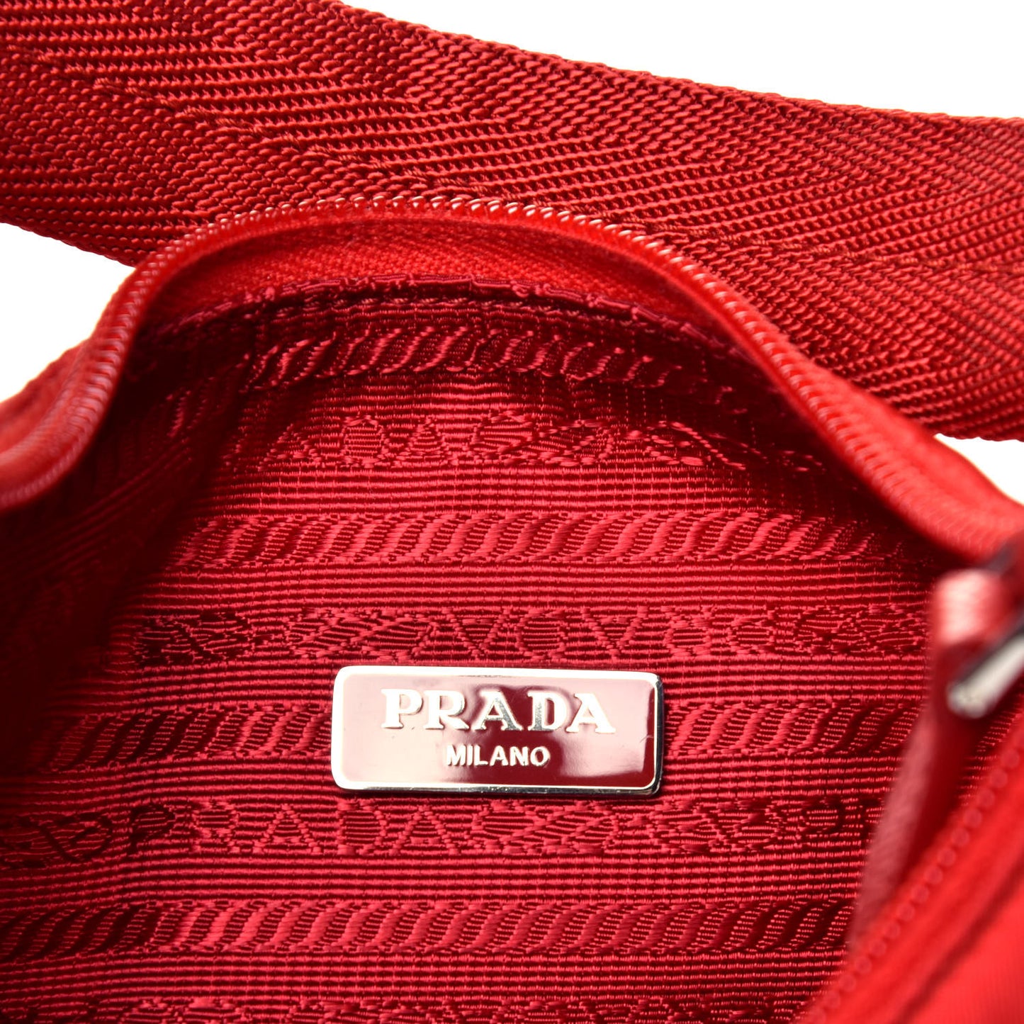 Tessuto Nylon Mini Re-Edition 2000 Bag Rosso