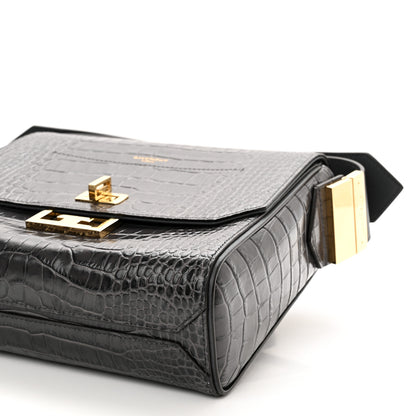 Givenchy Calfskin Crocodile Embossed Medium Eden Storm Grey 9 of 9