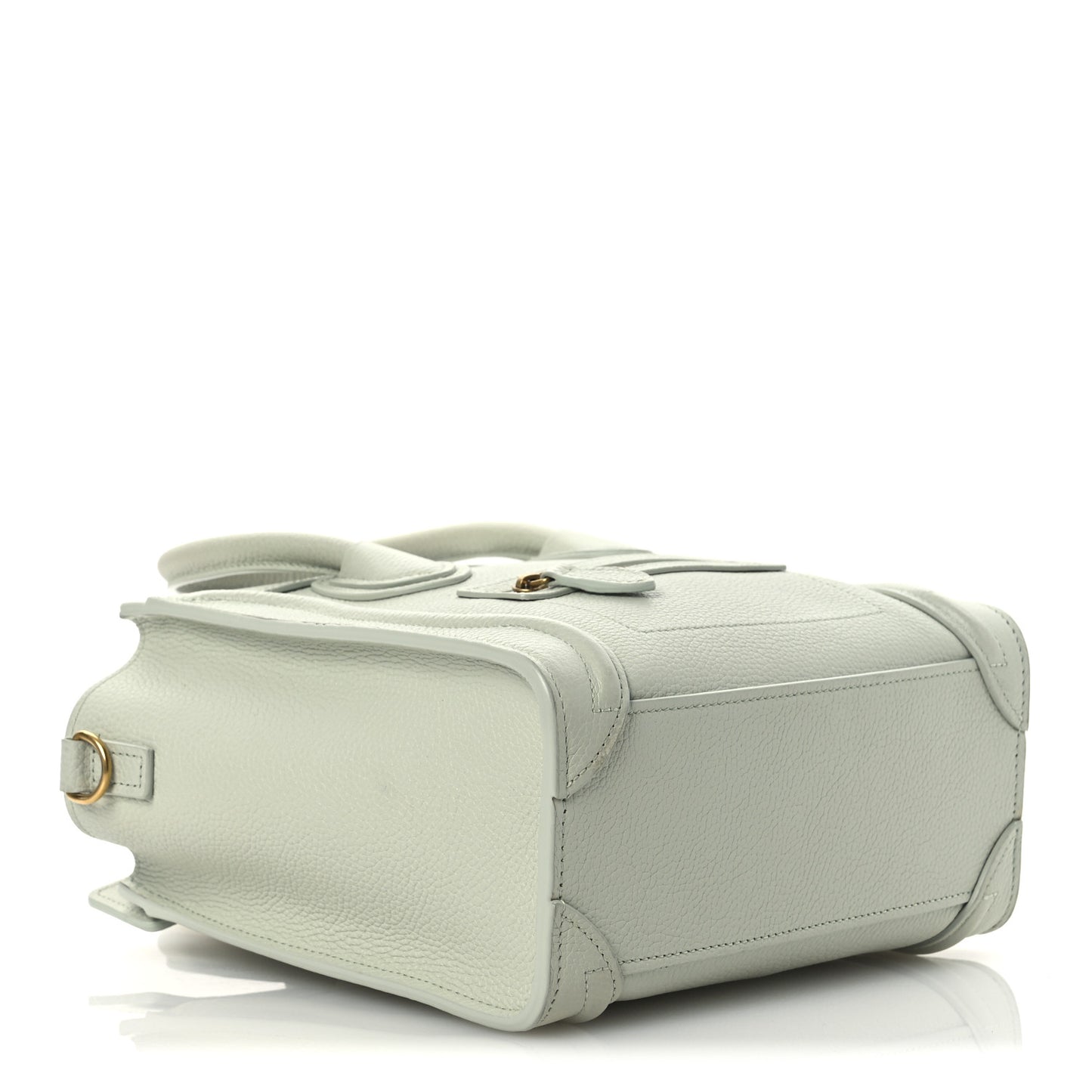 Drummed Calfskin Nano Luggage Vert D'eau
