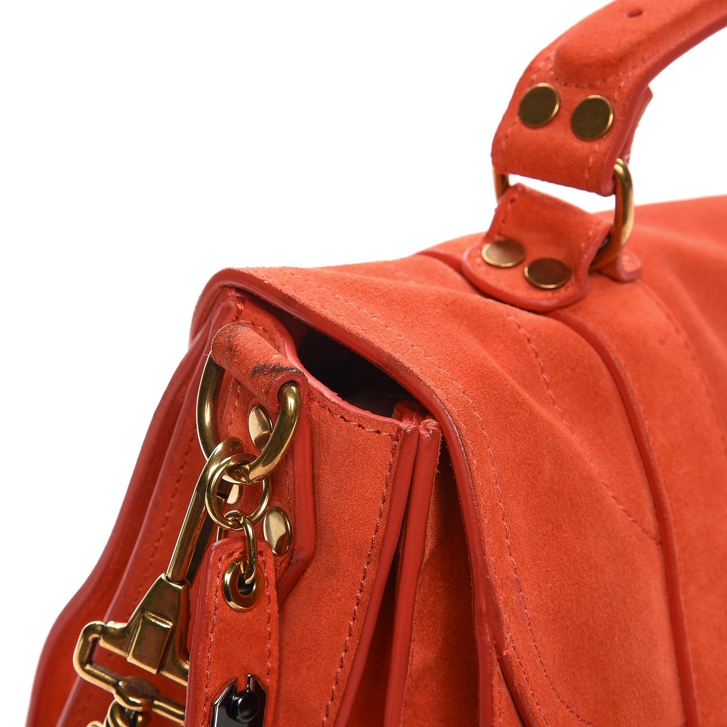 Suede PS1 Medium Satchel Orange