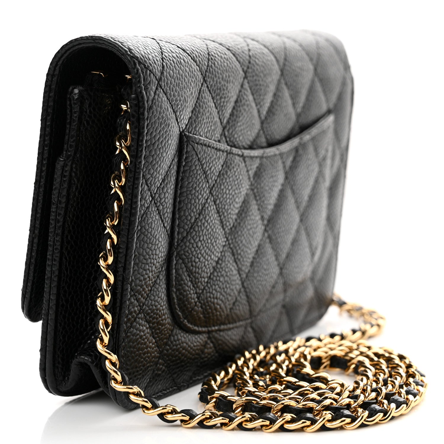 Chanel Caviar Quilted Wallet on Chain WOC Black 3 of 14