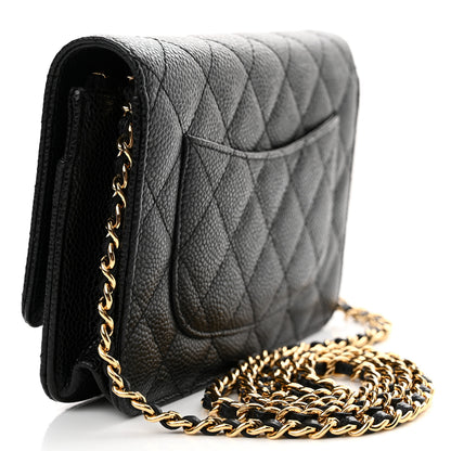 Chanel Caviar Quilted Wallet on Chain WOC Black 3 of 14