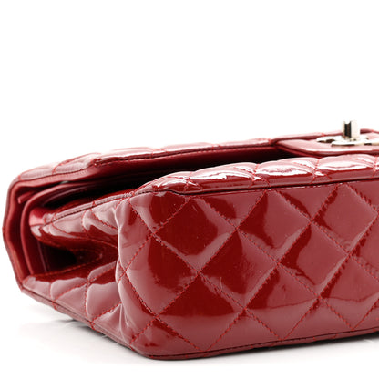 Chanel Patent Quilted Medium Double Flap Red 9 of 10