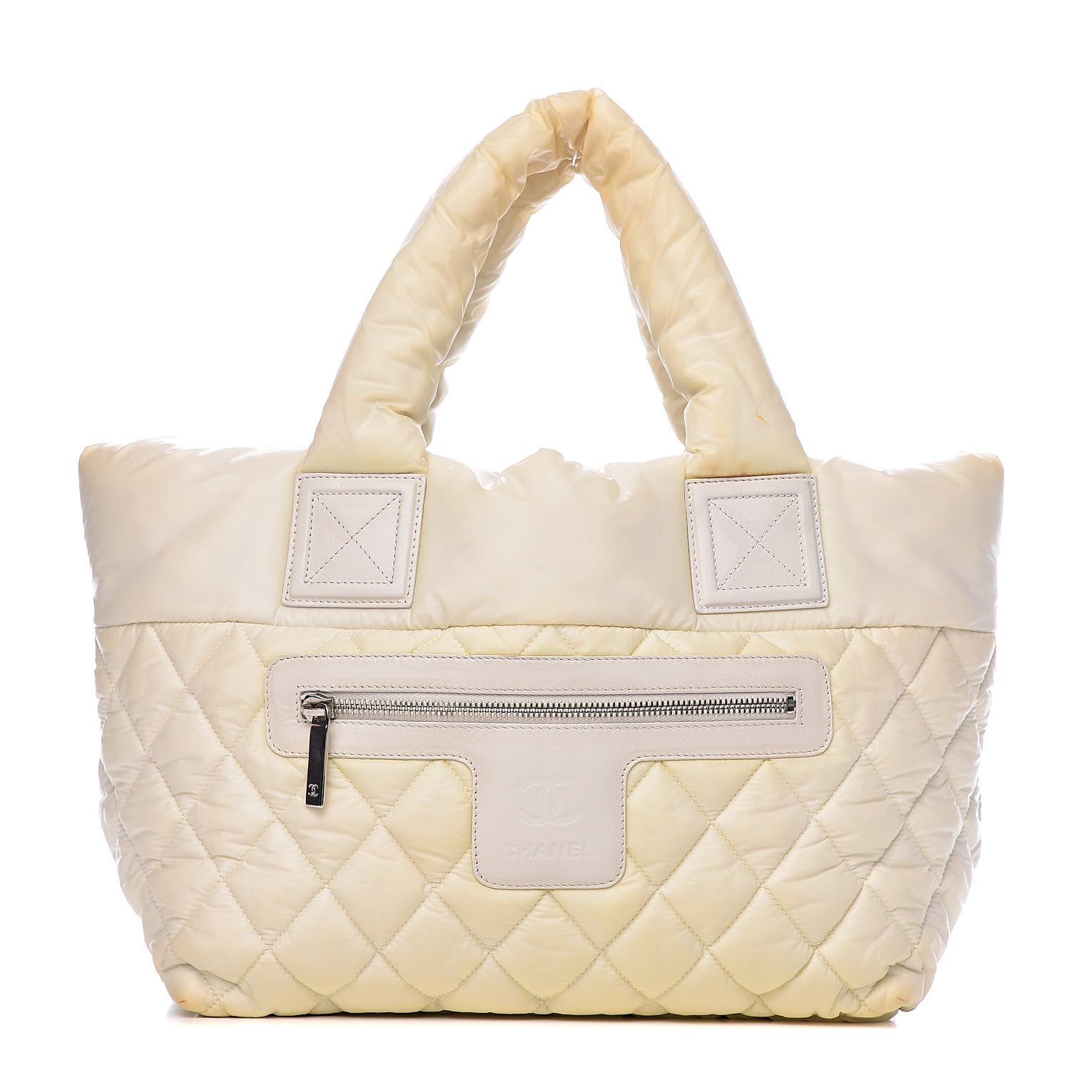 Chanel Nylon Quilted Small Coco Cocoon Reversible Tote White 1 of 13