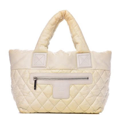 Chanel Nylon Quilted Small Coco Cocoon Reversible Tote White 1 of 13