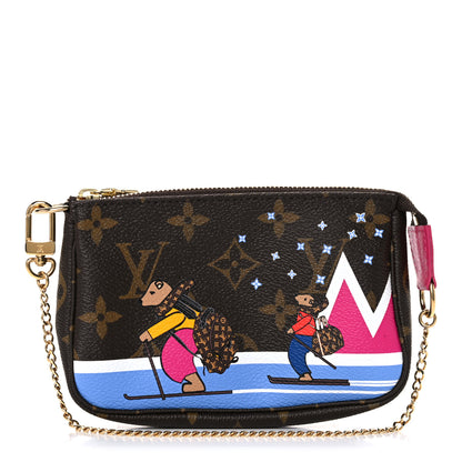 Louis Vuitton Monogram 2018 Christmas Animation Mini Bears Pochette Accessories 1 of 10