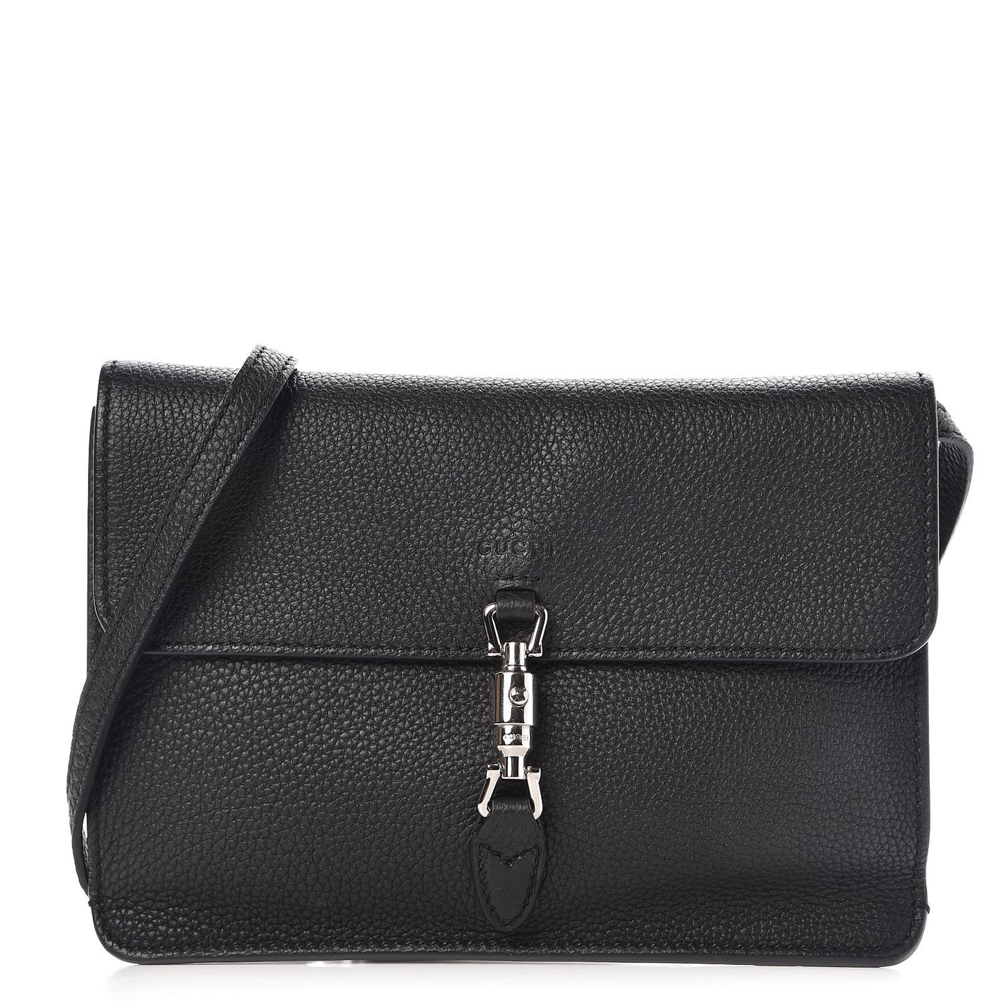 Grand Prix Calfskin Jackie Convertible Shoulder Bag Black