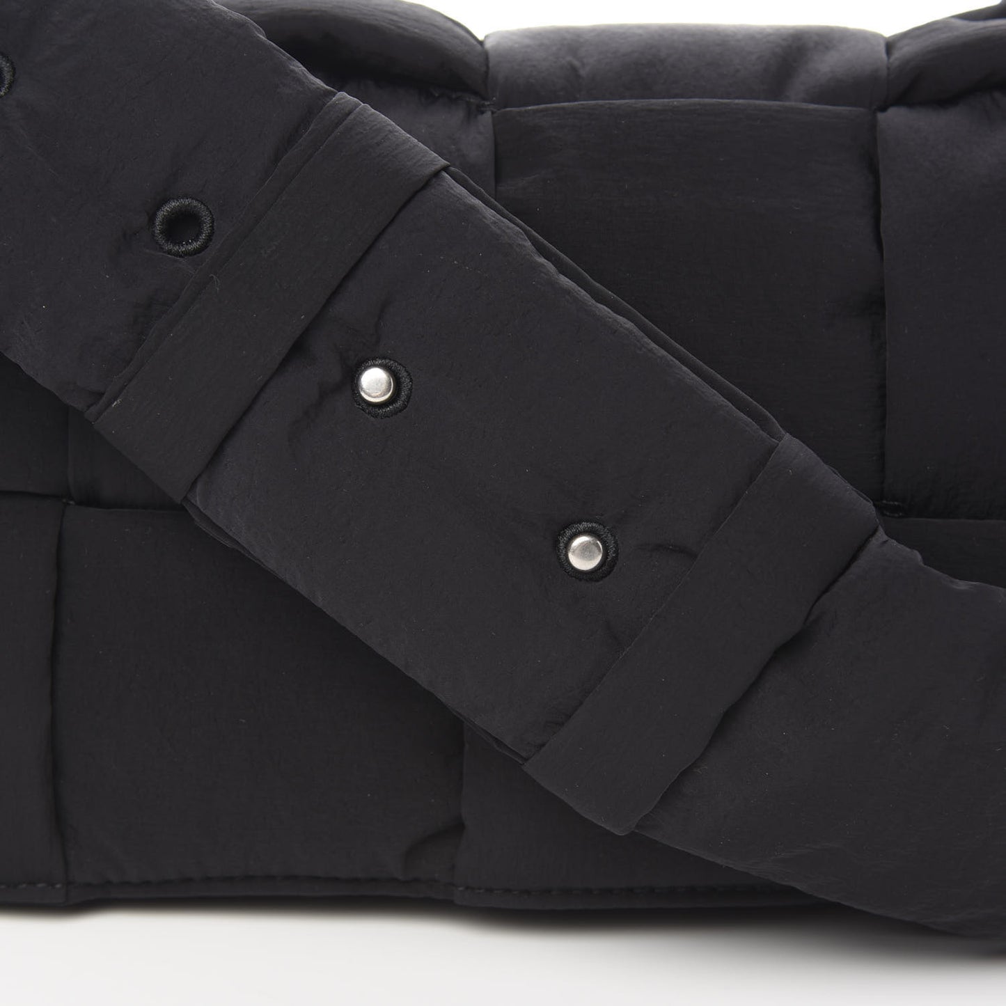 Nylon Intrecciato Padded Tech Cassette Bag Black