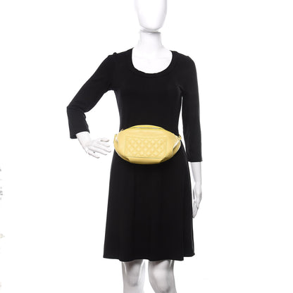 Chanel Lambskin Quilted Waist Belt Bag Yellow 2 of 9