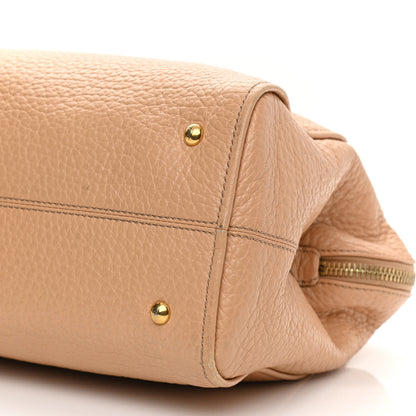 Fendi Pebbled Calfskin Small Chameleon Tote Beige 10 of 13