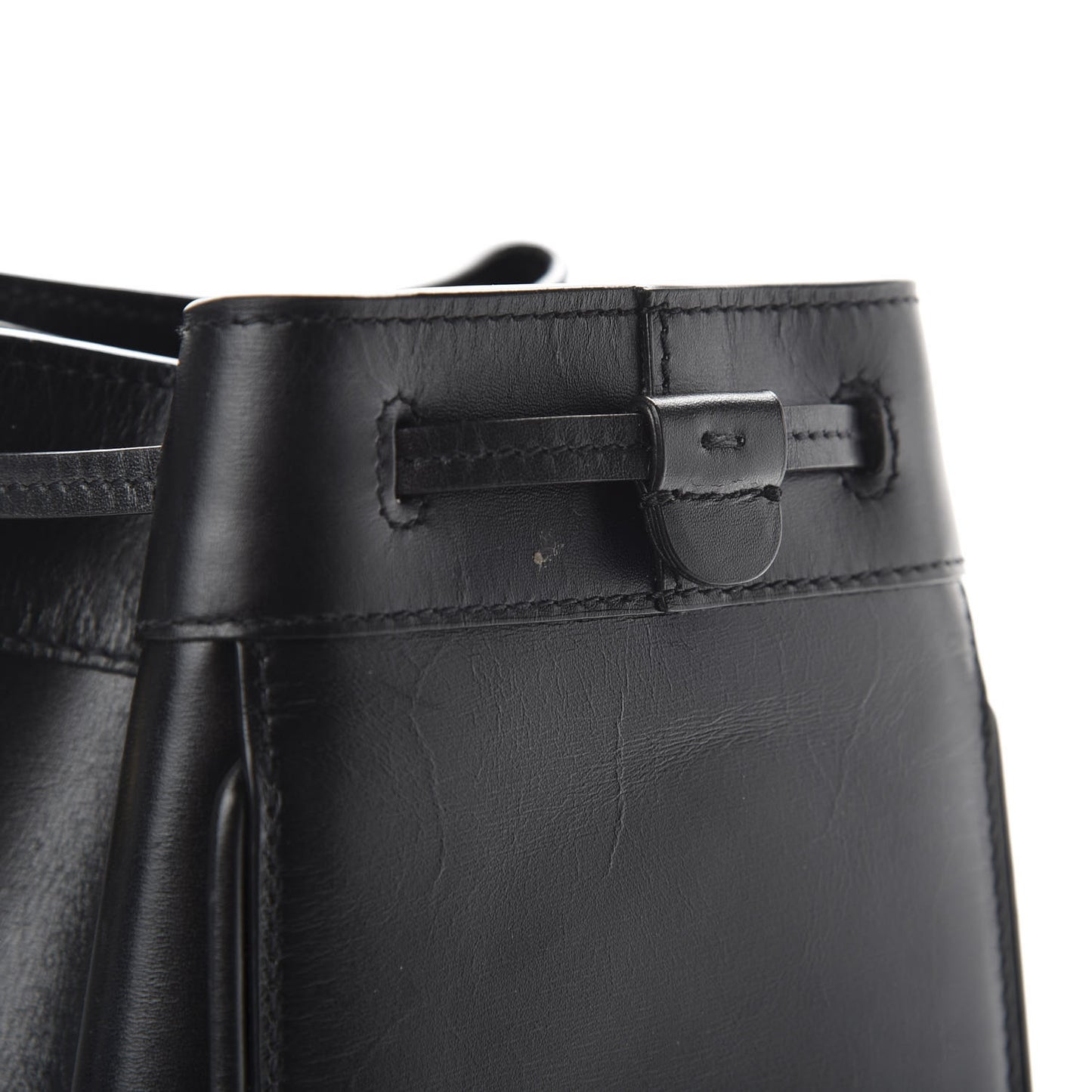 Smooth Calfskin Medium Talitha Bucket Bag Black