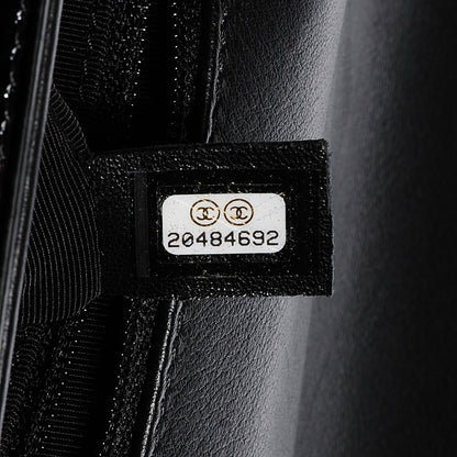 Chanel Patent Quilted New Medium Boy Flap So Black 8 of 9