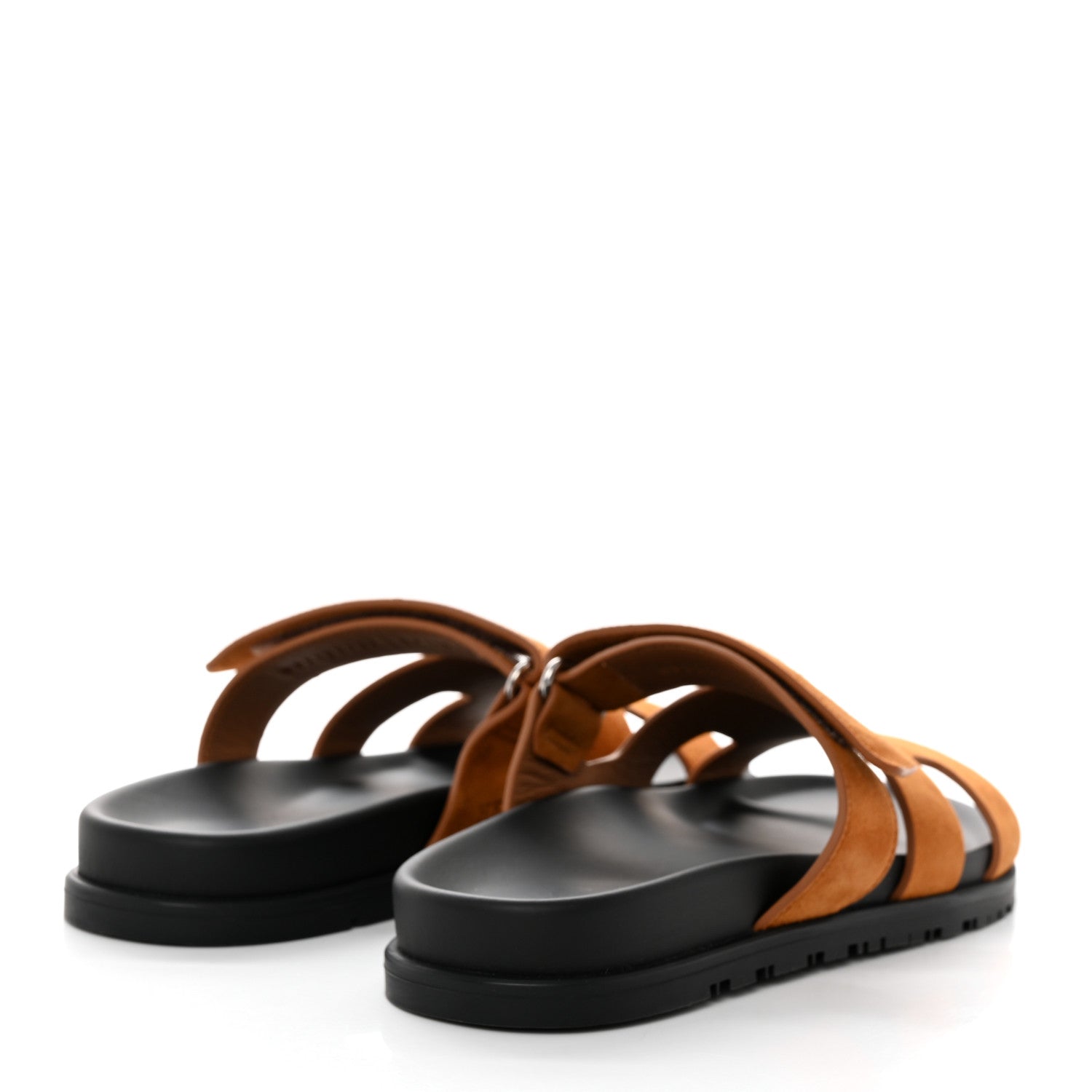 Hermes Suede Goatskin Womens Chypre Sandals 39 Naturel 4 of 9