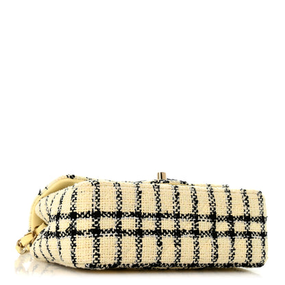 Chanel Tweed Quilted Mini Rectangular Flap Yellow Black 4 of 12