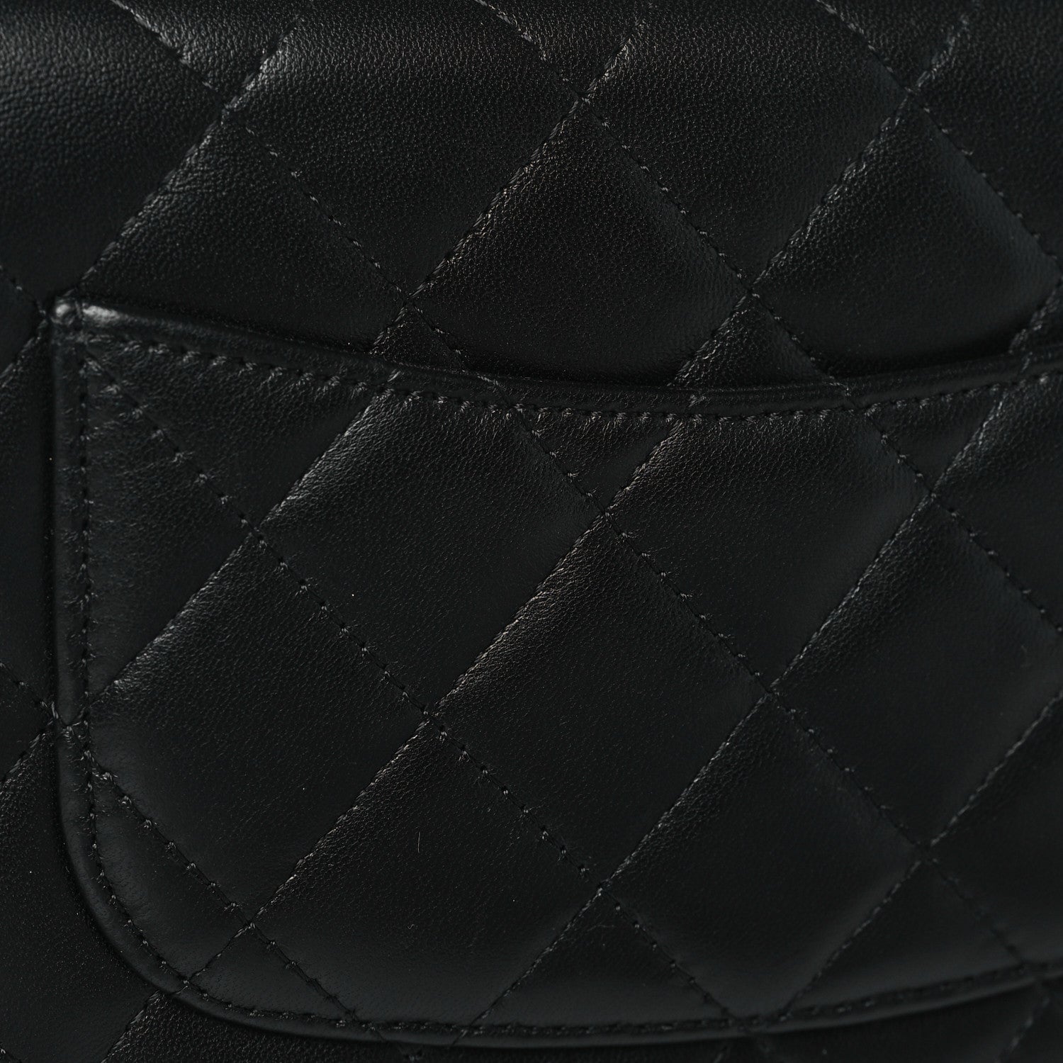 Chanel Lambskin Quilted Wallet On Chain WOC Black 11 of 12