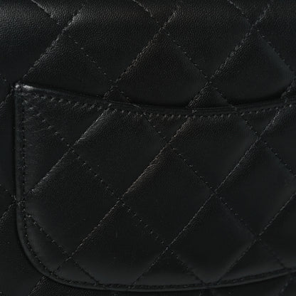 Chanel Lambskin Quilted Wallet On Chain WOC Black 11 of 12