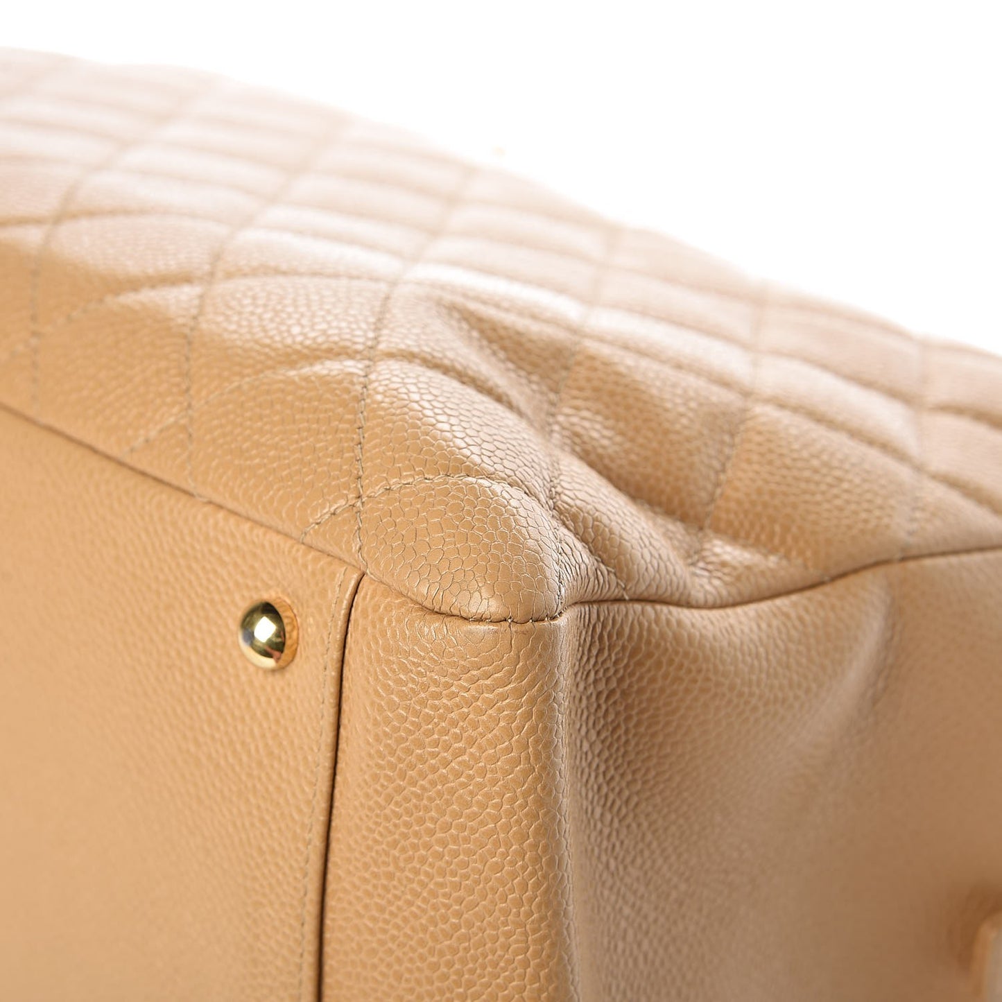 Caviar Quilted Grand Timeless Tote GTT Beige