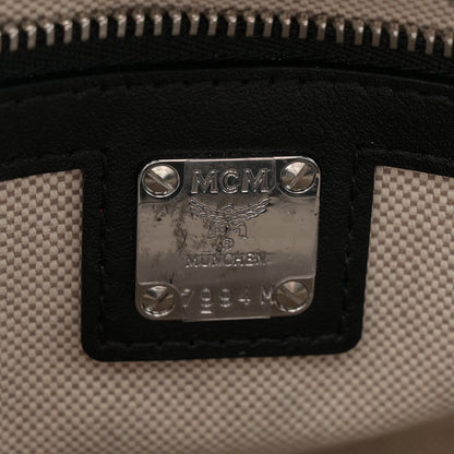 MCM Vintage Jacquard Monogram Small Munchen Tote Grey 6 of 13