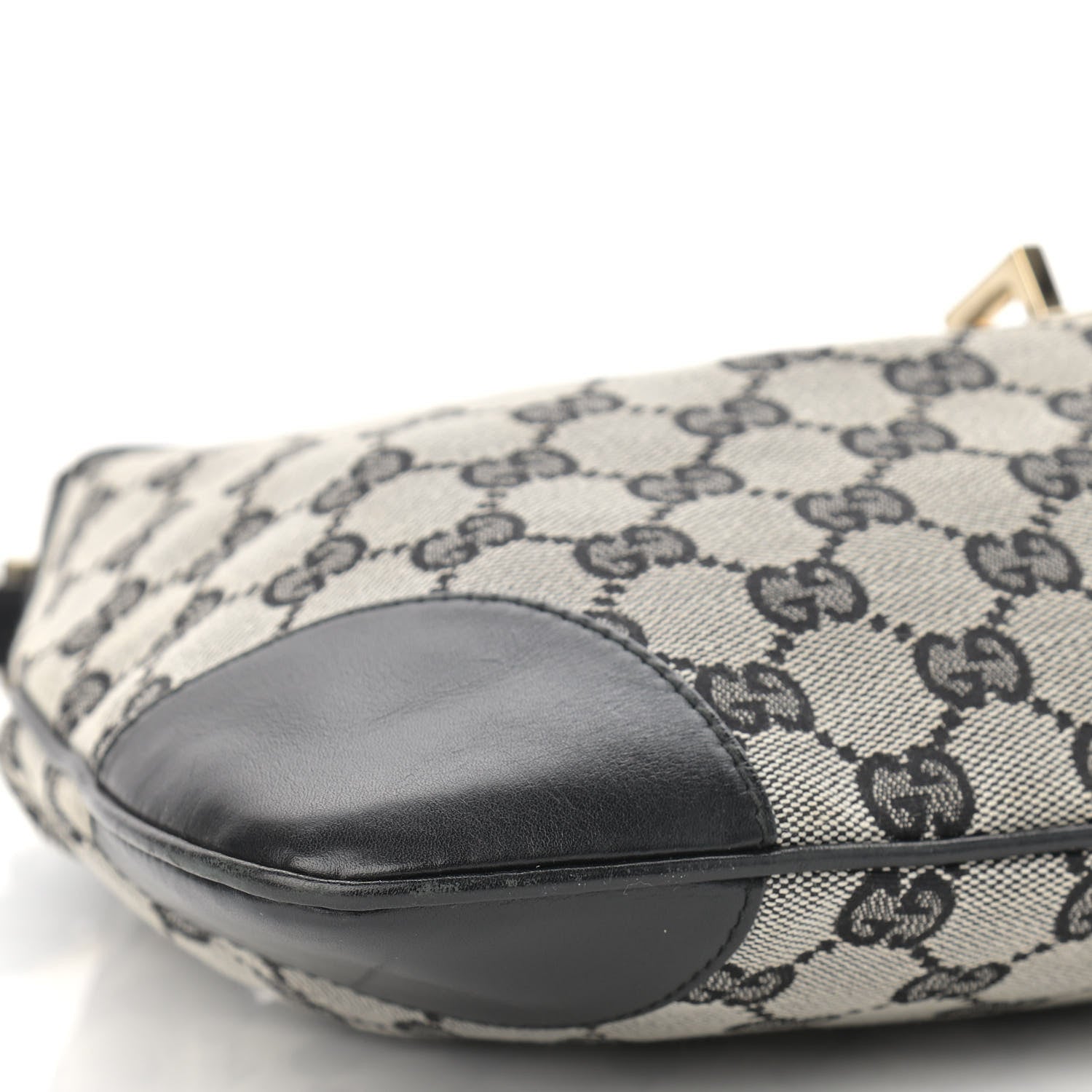 Gucci Monogram Lobster Clasp Jackie O Hobo Beige Black 8 of 12