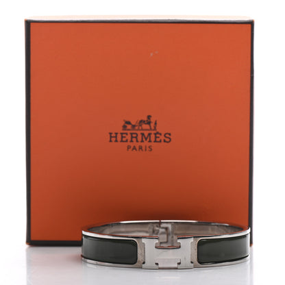 Hermes Enamel Narrow Clic Clac H Bracelet PM Loden 6 of 6